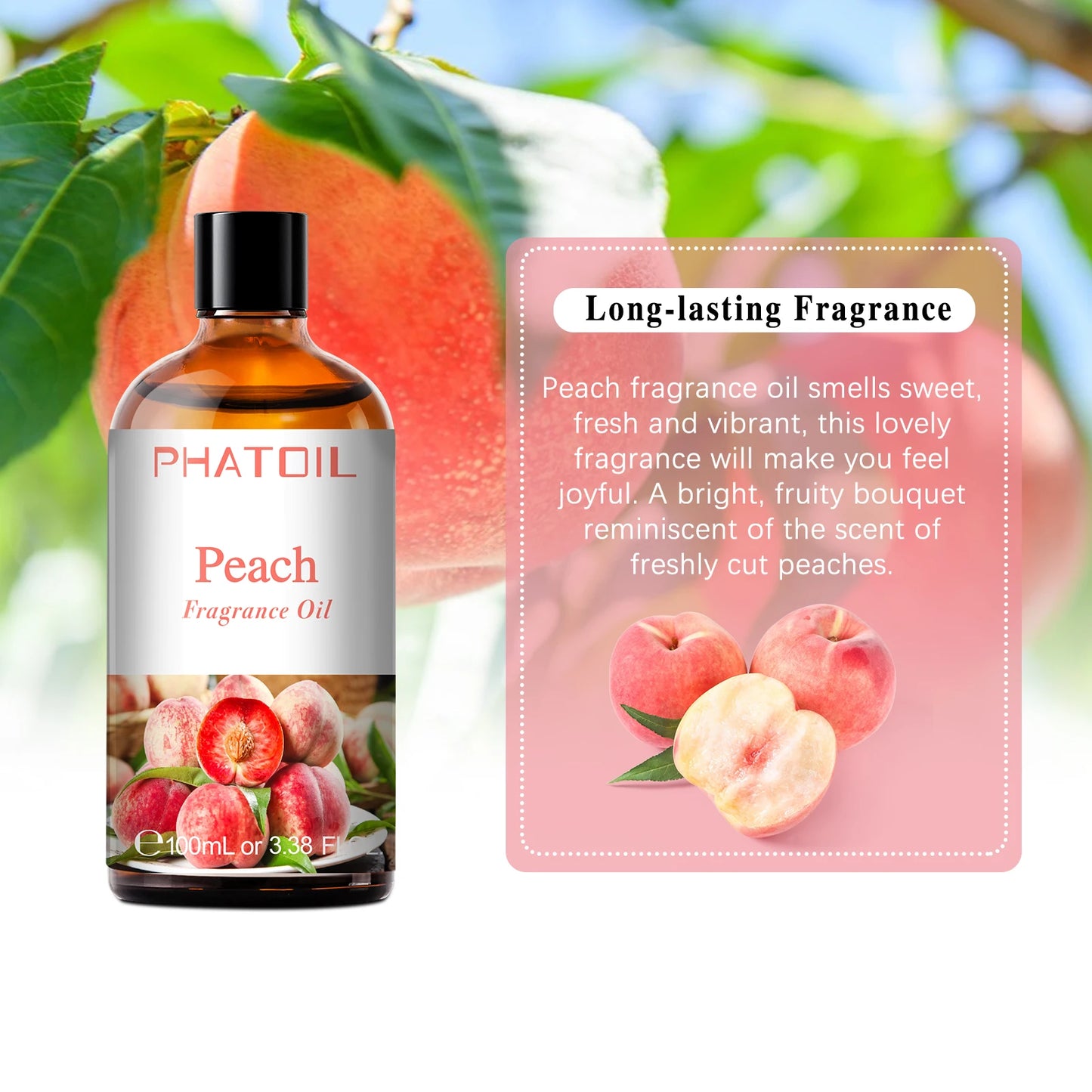 PHATOIL 100ml Aromatherapy Fragrance Oil Coconut & Vanilla Strawberry Cherry Lemon 1/2/3pcs Aroma Oil For Diffuser Candle Making