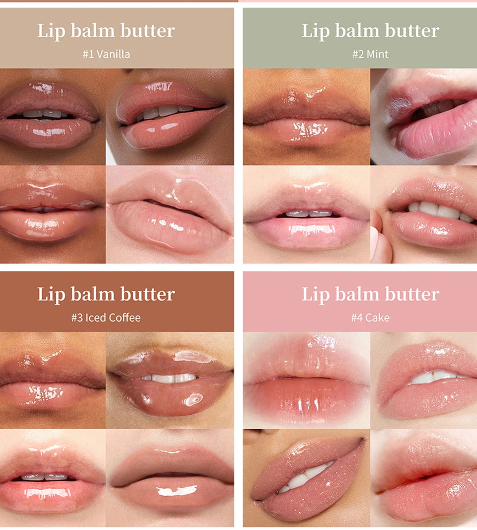Summer Lip Balm Moisturizing Mirror Lip Gloss Lip Vanilla Mint Iced Coffee Cake Smell Lipstick Transparent Lip Oil  Makeup