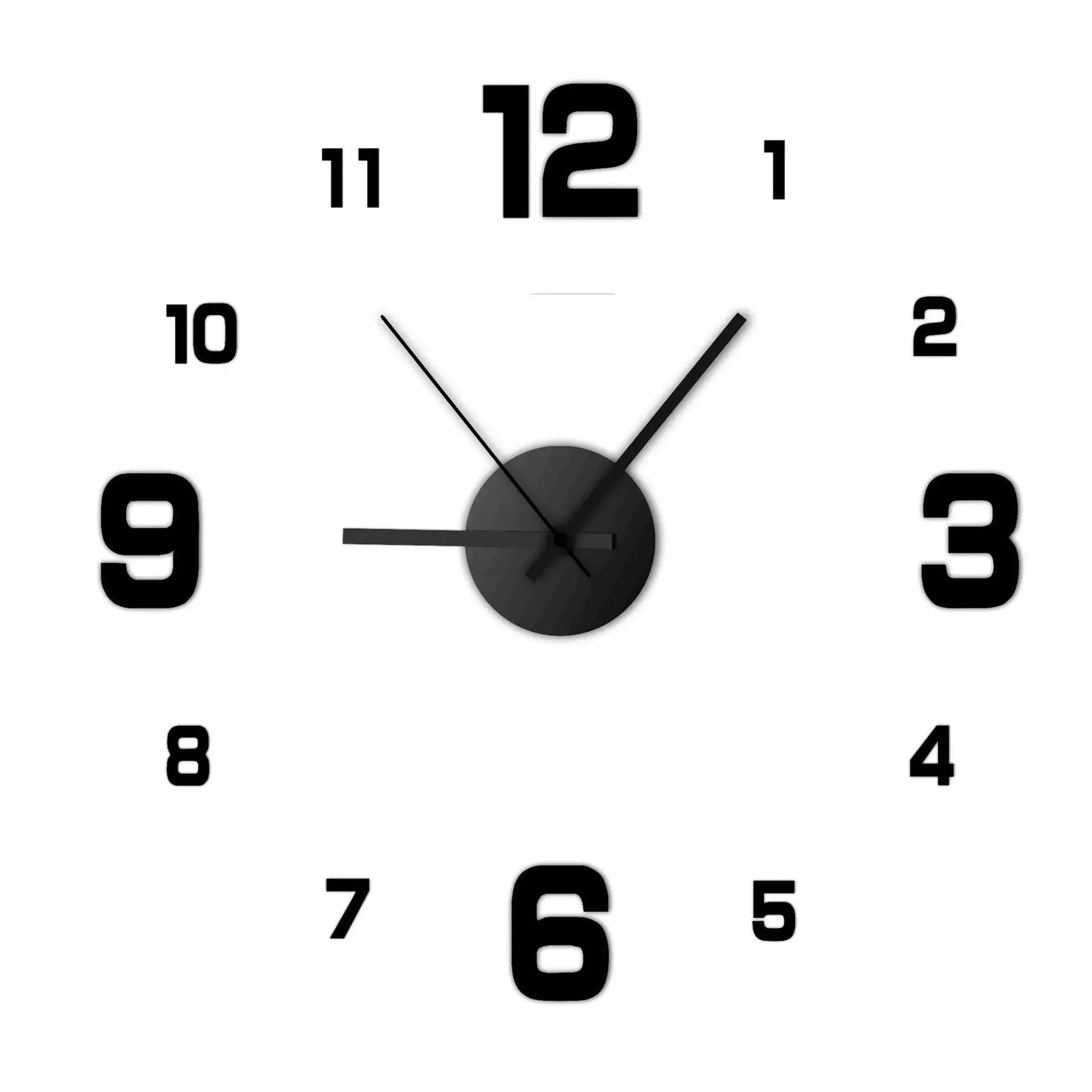 Creative Frameless DIY Wall Clock Wall Decal Home Silent Clock Living Room Office-6