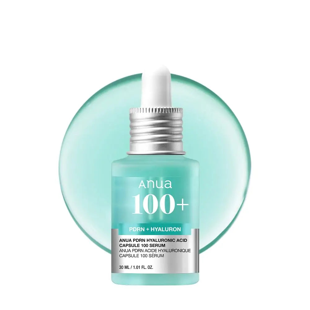 ANUA PDRN Hyaluronic Acid Capsules 100 Serum, Radiation Facial Serum, Hyaluronic Acid, Korean Skin Care Products, 30ml