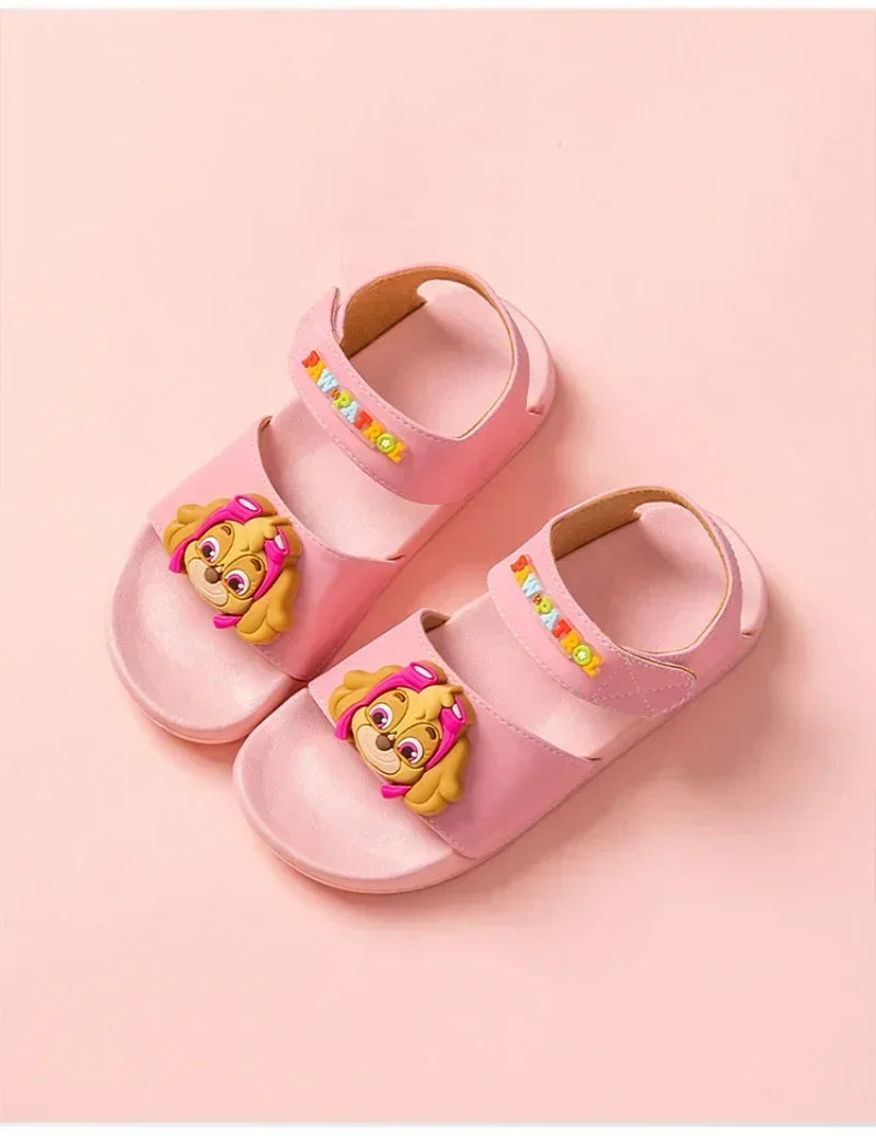 PAW PATROLs Anime Cartoon Sandals Outdoor Comfortable Non-slip Breathable Sandals Heel Strap Shoes for Boys and Girls Gift Toy