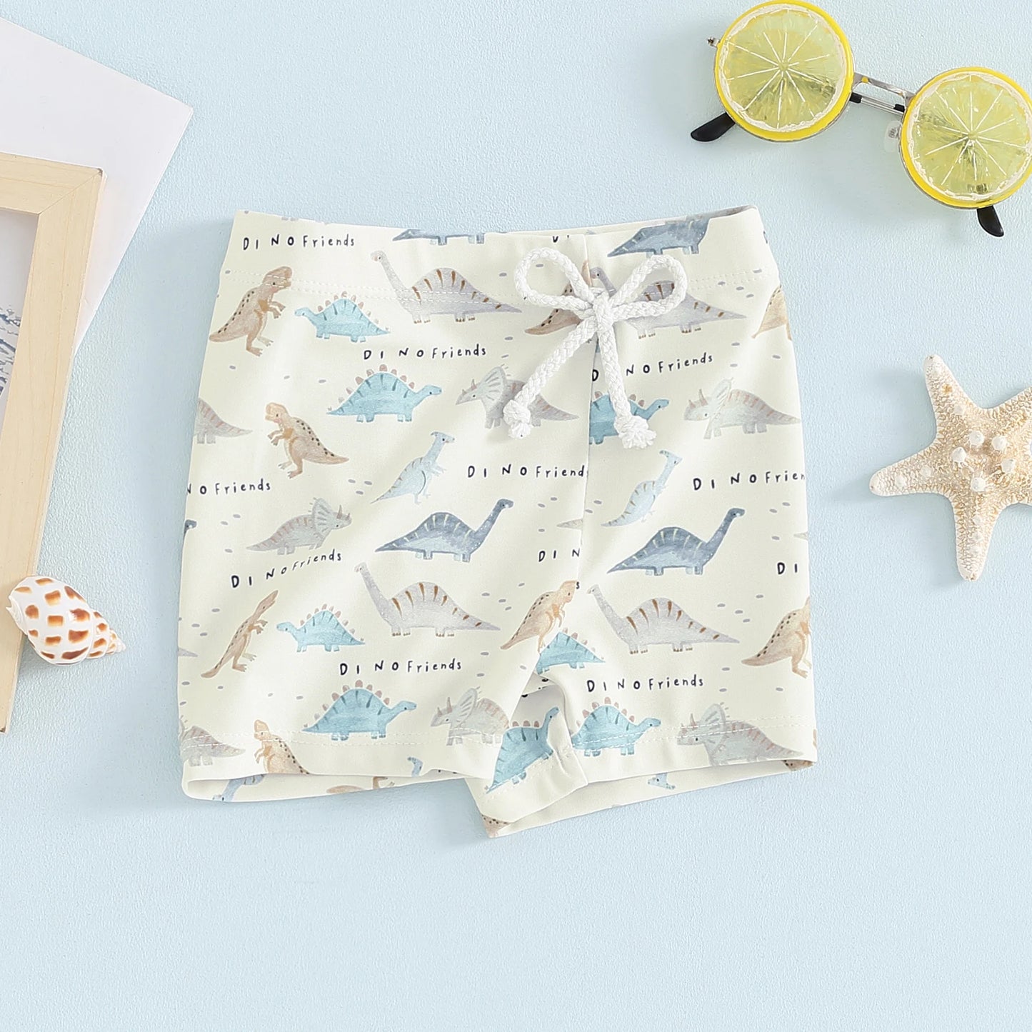 Summer Toddler Boys Swim Trunks Bathing Suit Dinosaur/Plaid/Turtle Print Elastic Drawstring Board Shorts Swimwear  Beach Shorts