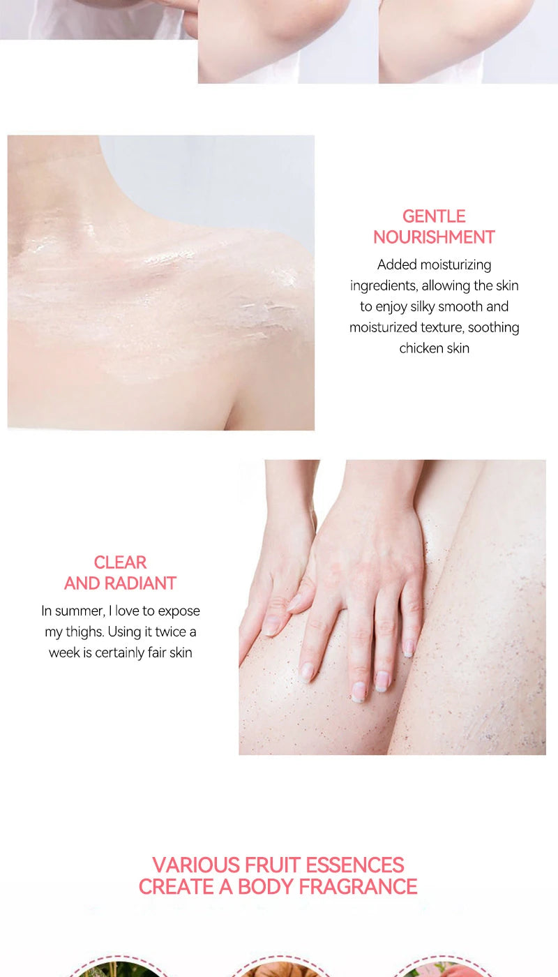 Fatini -Niacinamide Exfoliating Body Scrub Smooth Skin Natural Moisturizing Deep Cleansing,Brightening,Exfoliating Cream