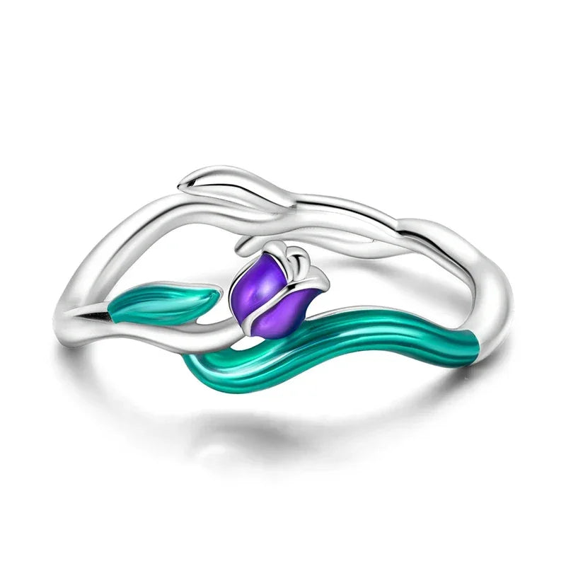 Enchanting Tulip Sterling Silver Ring