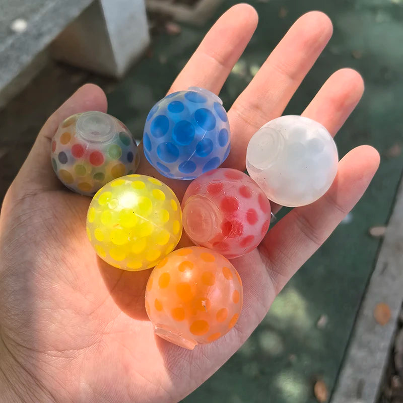 5/10/20pcs 3.5cm Squeeze Ball Soft Rubber Grape Ball Stress Relief Sensory Toy Kids Party Favors Pinata Filler Christmas Gift