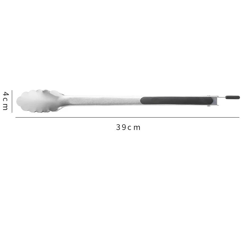 9/12/14/16 Inch Bbq Tongs Non-Slip Handle Stainless Steel