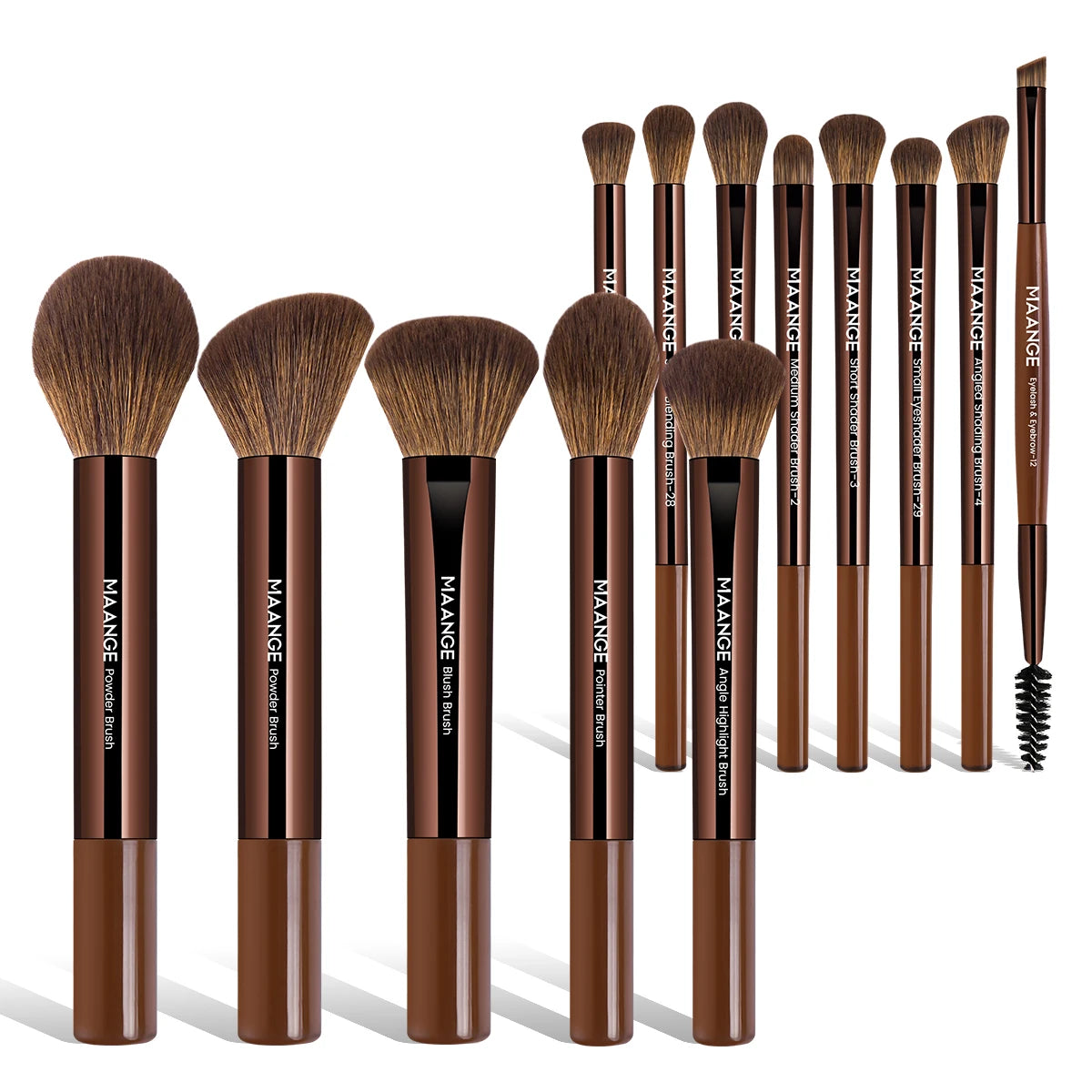 MAANGE 13PCS Makeup Brush Set Foundation Concealer Powder Eyeshadow Blush Brush Kabuki Blending Cosmetic Beauty Tool for Face