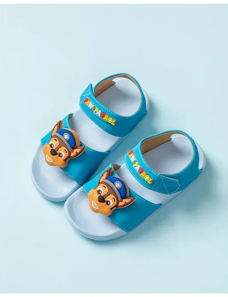 PAW PATROLs Anime Cartoon Sandals Outdoor Comfortable Non-slip Breathable Sandals Heel Strap Shoes for Boys and Girls Gift Toy