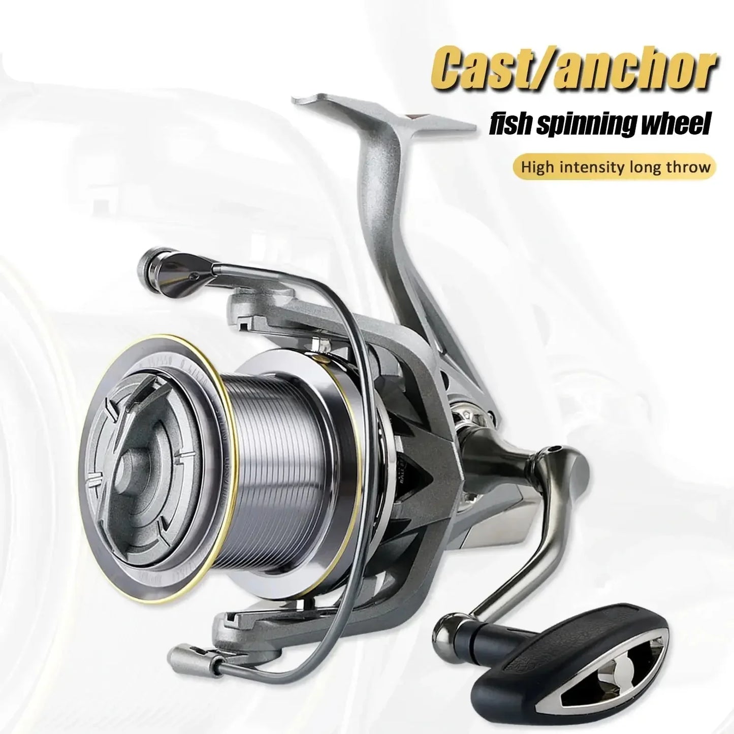 Spinning Fishing Reel 25KG Max Drag 10000 Series Silver-1