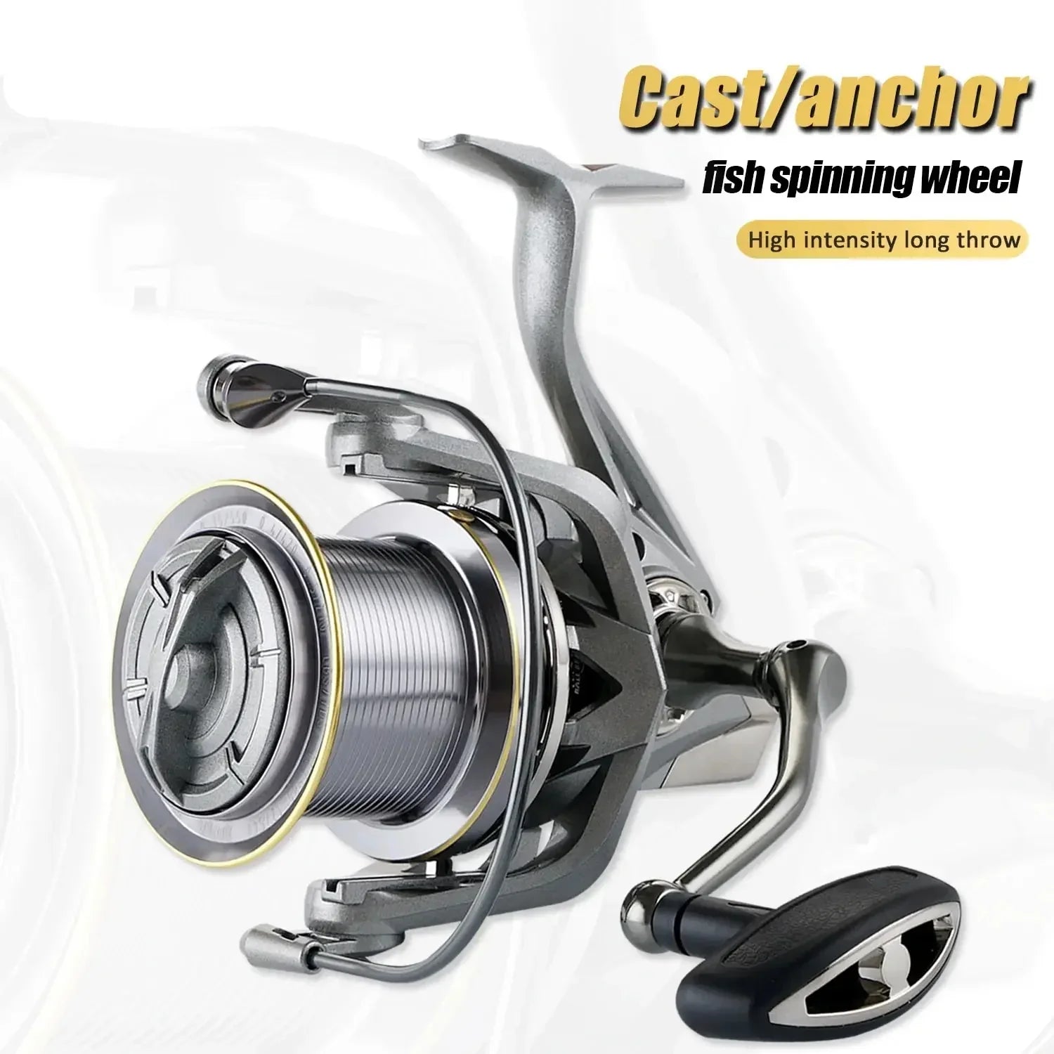 Spinning Fishing Reel 25KG Max Drag 10000 Series Silver-1