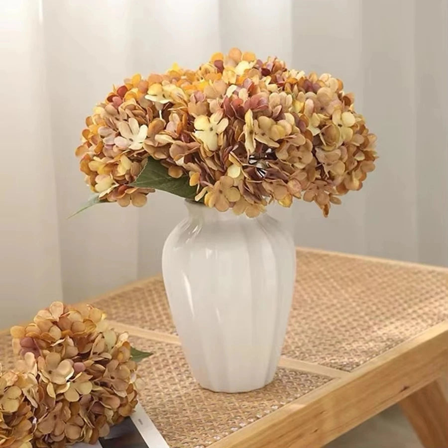 Artificial Hydrangea silk Flowers Home Room vases table Accessories Wedding wall Diy gift box Bridal Bouquet Holiday Party Decor