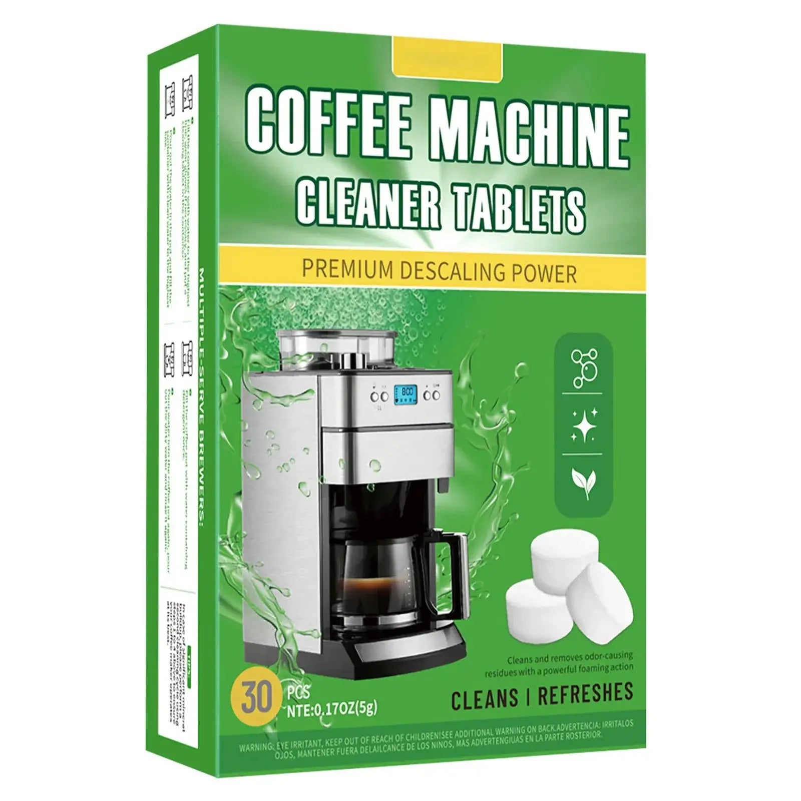 Coffee Machine Cleaning Tablets With 30 Pieces Of Coffee Machine Descaling Agent For Deep Cleaning Of Coffee Stains-5