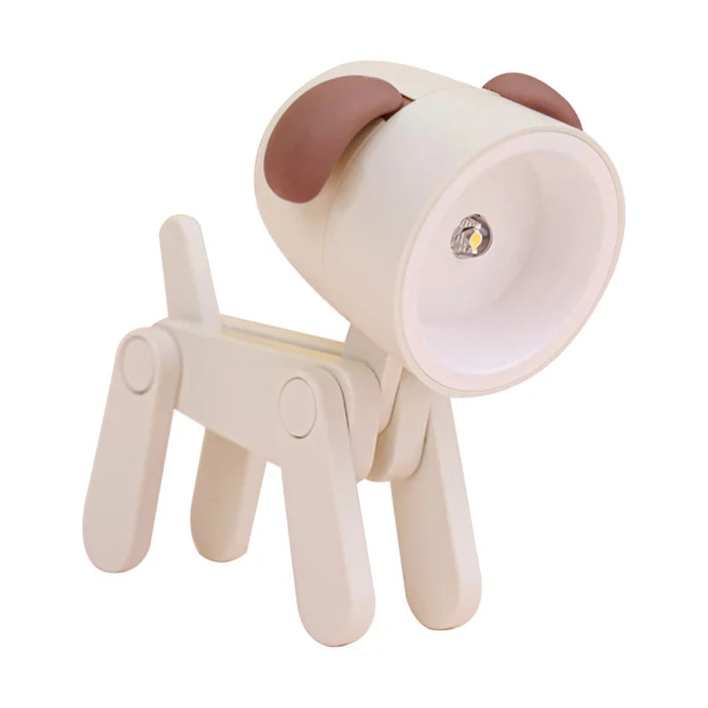 Mini LED Night Light Cute Cartoon Desk Lamp Puppy Deer Desktop Ornament Bedroom Table Lights Children Holiday Gifts