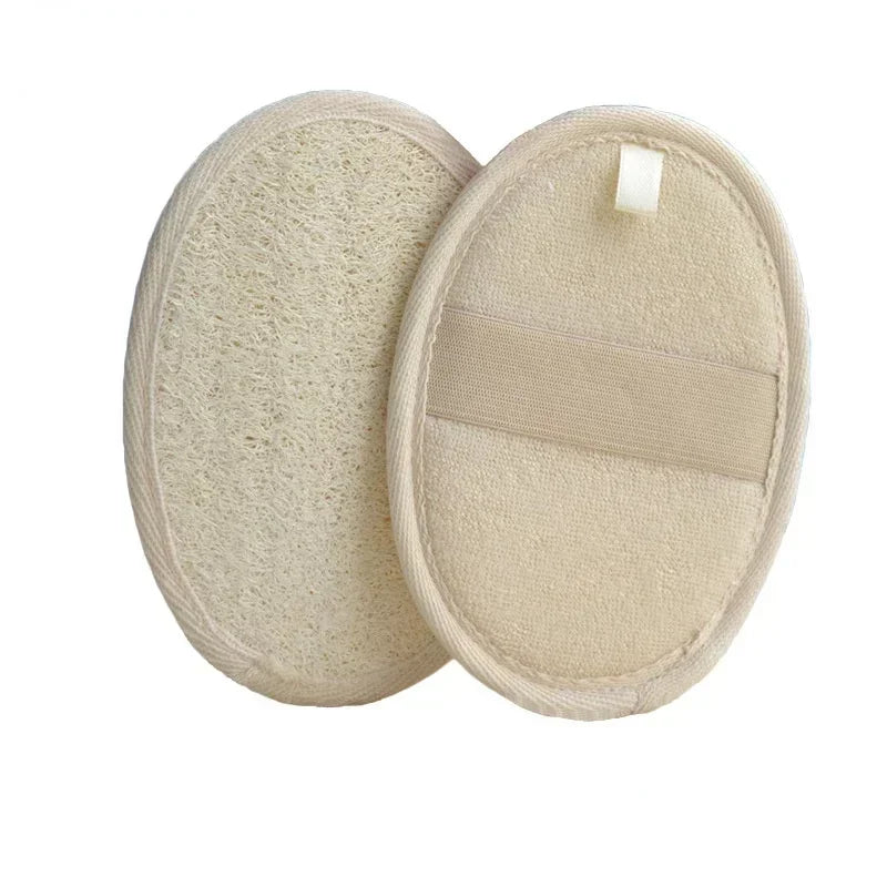 Natural Loofah Body Bath Brush - Reusable Exfoliating Scrubber with Soft Bristles Loofah Sponge for Face And Body Cleaning