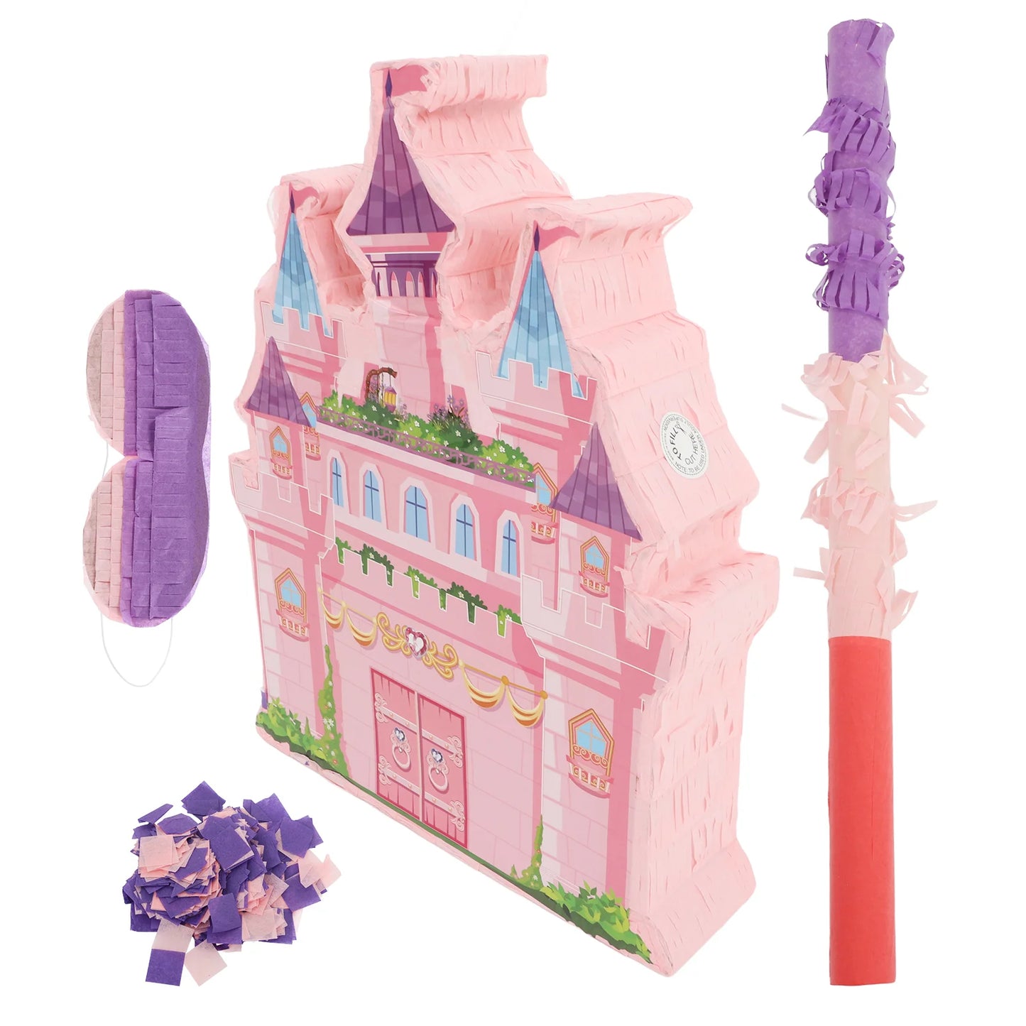 2Pcs Princess Castle Pinata Dreamy Party Decoration Candy Game Toy Holder Hanging Kids Birthday Wedding Party Decorative Item