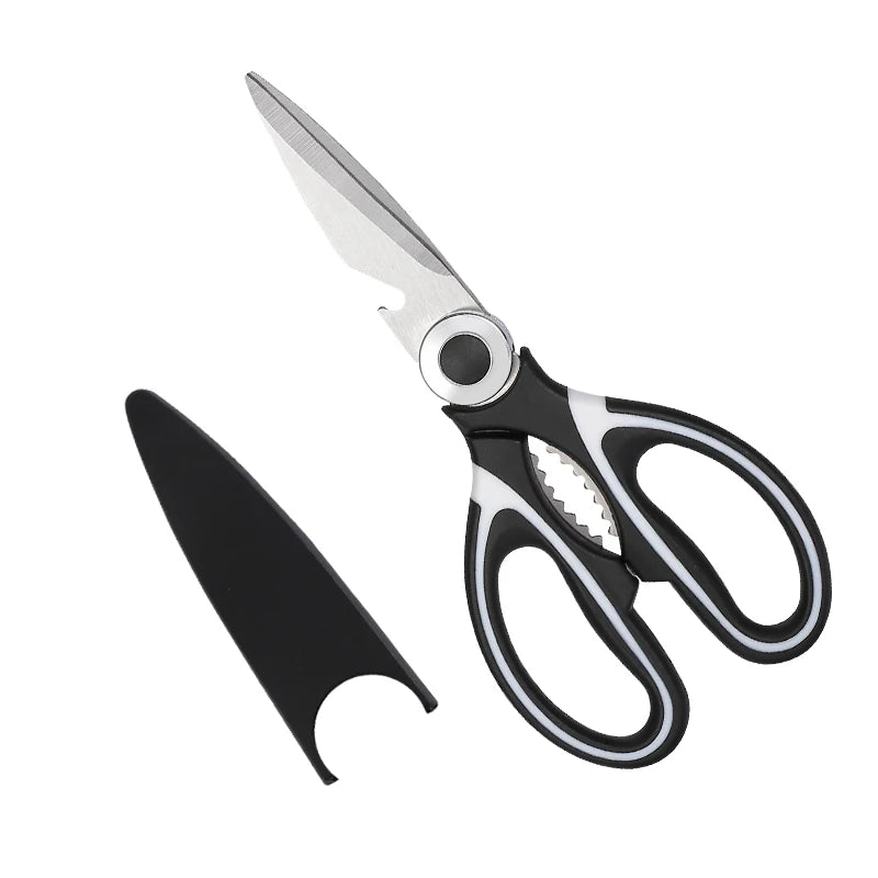 Kitchen Scissors Chicken Bone Scissors with Cover Stainless Steel