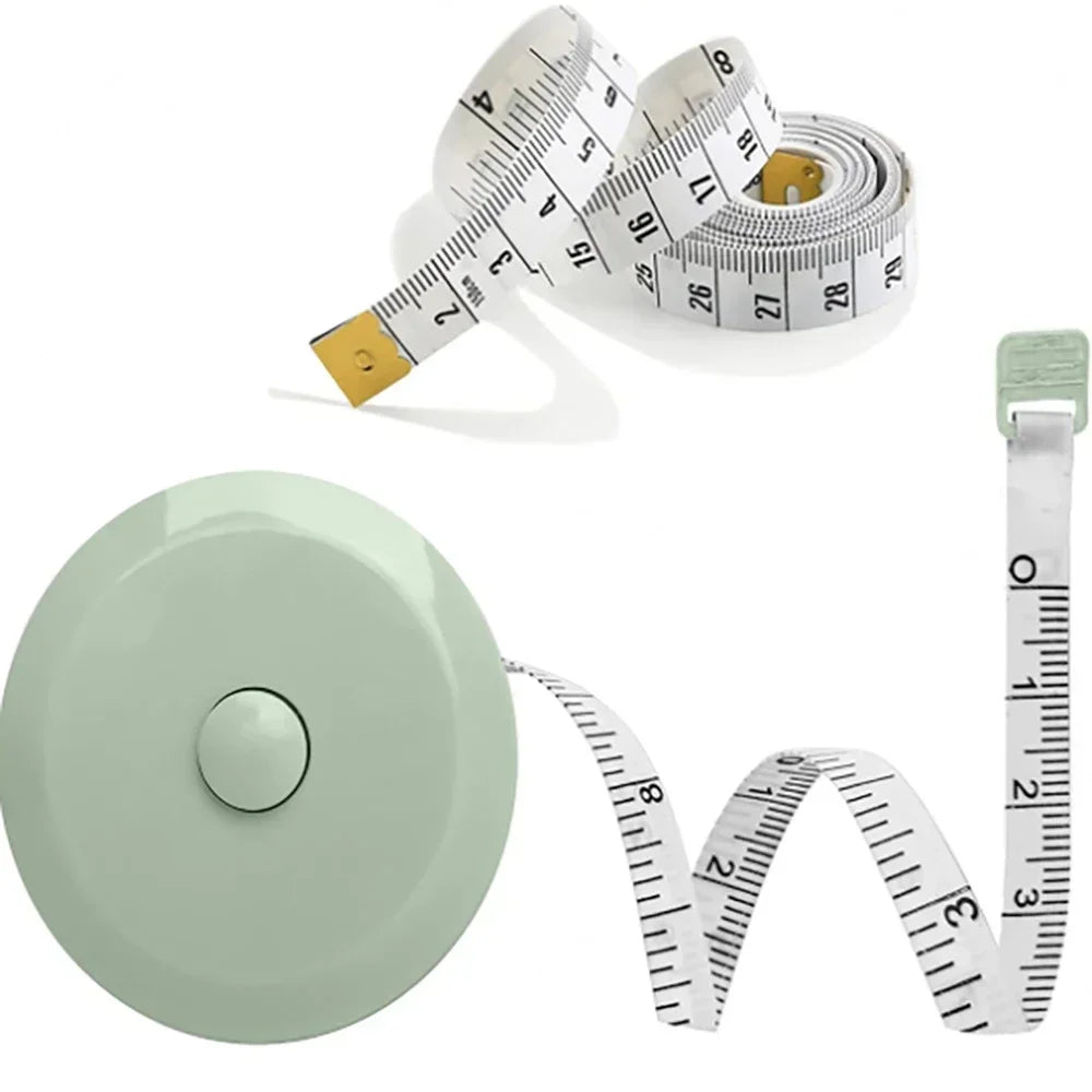 Double Scale Ruler Plastic Roll Tape Mini Tape Measure Accurate Measurement for Weight Loss Body Measurement Sewing Tailor Craft