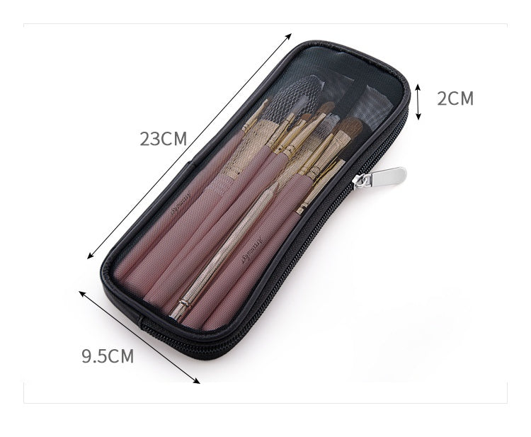 Makeup Brush Travel Bag Portable and Simple Makeup Storage Bag Mesh Design Large Capacity Storage Pen Bag
