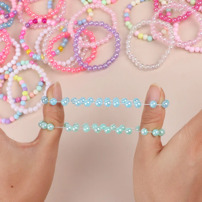 10-50Pcs Colorful Beads Bracelet Kids Girls Birthday Party Favors Goodie Pinata Filler Baby Shower Wedding Guest Treat Gifts