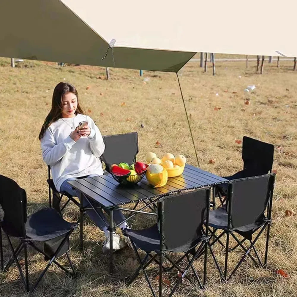 Coffee Tables Outdoor camping Portable aluminum alloy folding table detachable panel barbecue table mobile kitchen picnic table