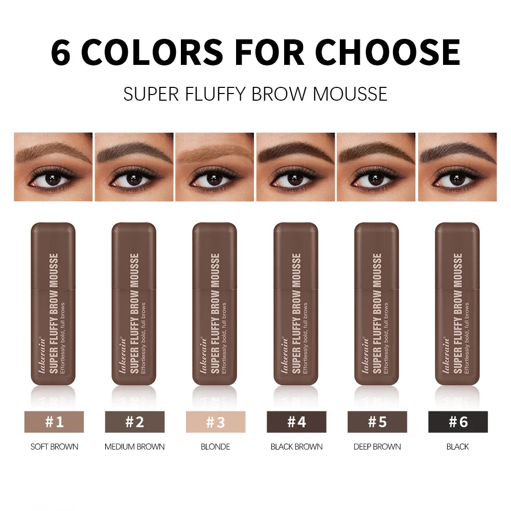 Superfluff Volumizing Brow Mousse Eyebrow Gel Thick Eyebrows Tint Tinted Brow Gel Multiple Color Long-Lasting Waterproof Makeup