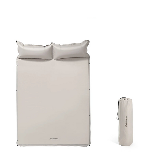 Self-Inflating Camping Mattress with Built-In Pillow Grey-0