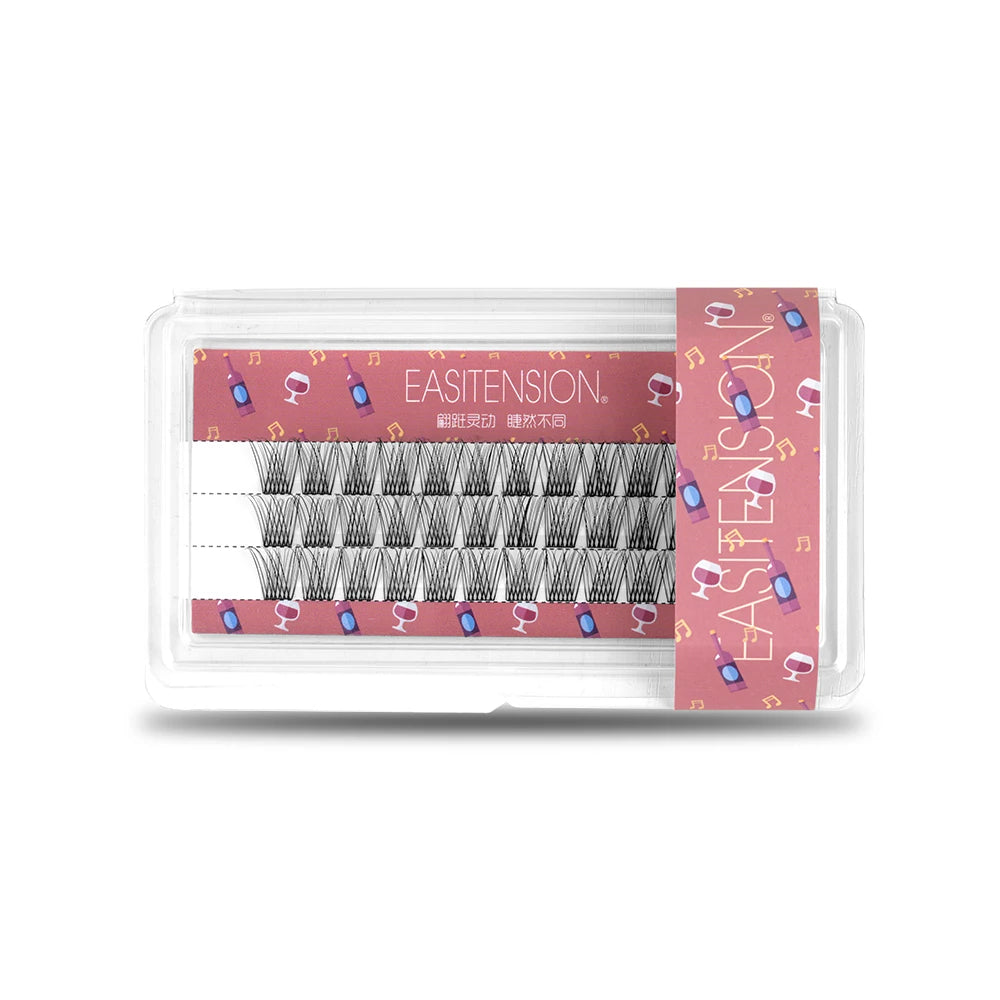 ETVITE DIY Clusters Eyelash Extension Dovetail Segmented Lashes 48 Volume Natural Segmented Eyelashes Bundles