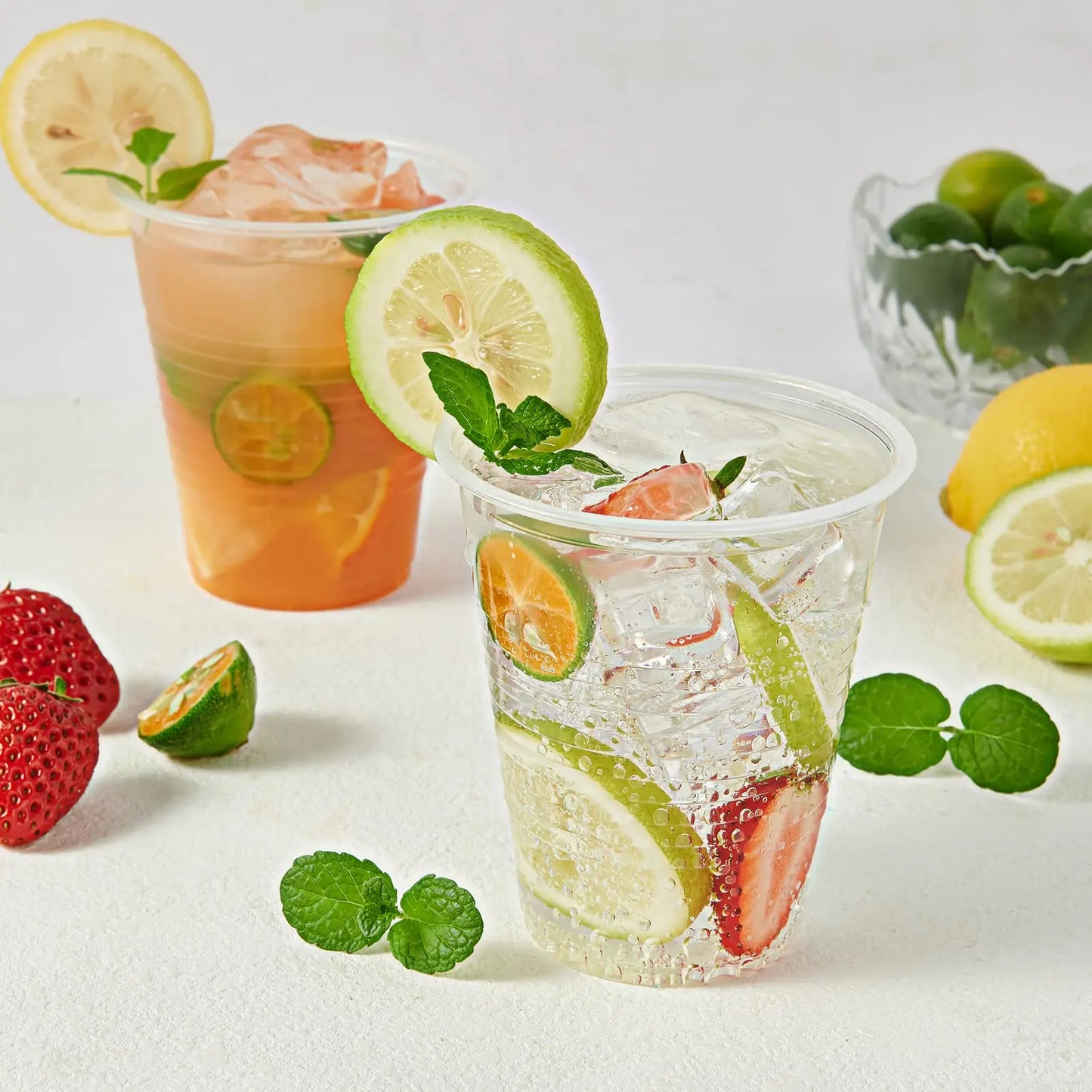 100/50PCS Disposable Clear Plastic Cup Outdoor Picnic Birthday Kitchen Party Disposable Plastic Cups for Wedding Christmas 200ml