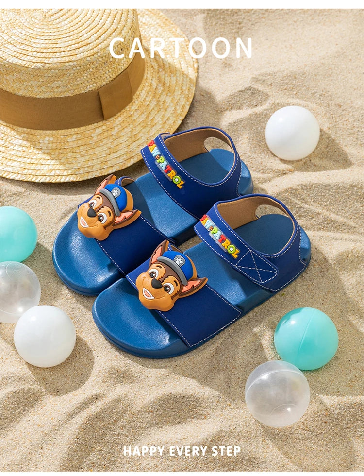 PAW PATROL genuine boys and girls sandals summer new children's beach shoes non-slip soft sole light sandals