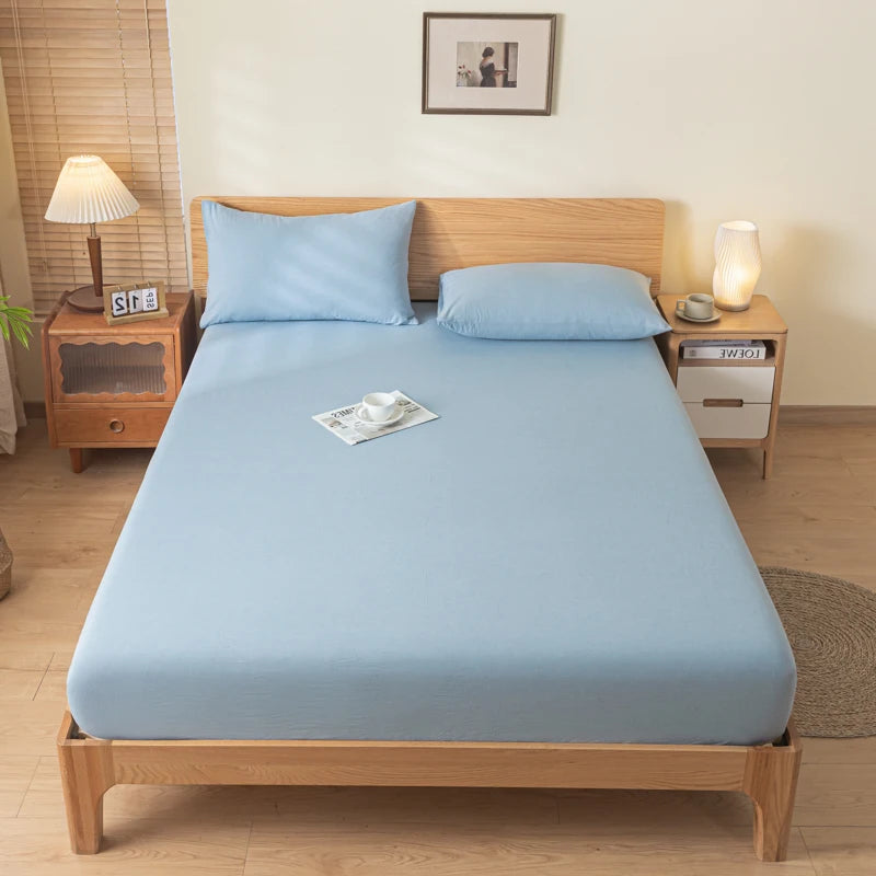 Pure Cotton Fitted Bed Sheets Cover Single Piece Cotton Bed Bed Sheets Dust Cover All-Inclusive Mattress Protector Cover 2025 New Model Universal for All Seasons