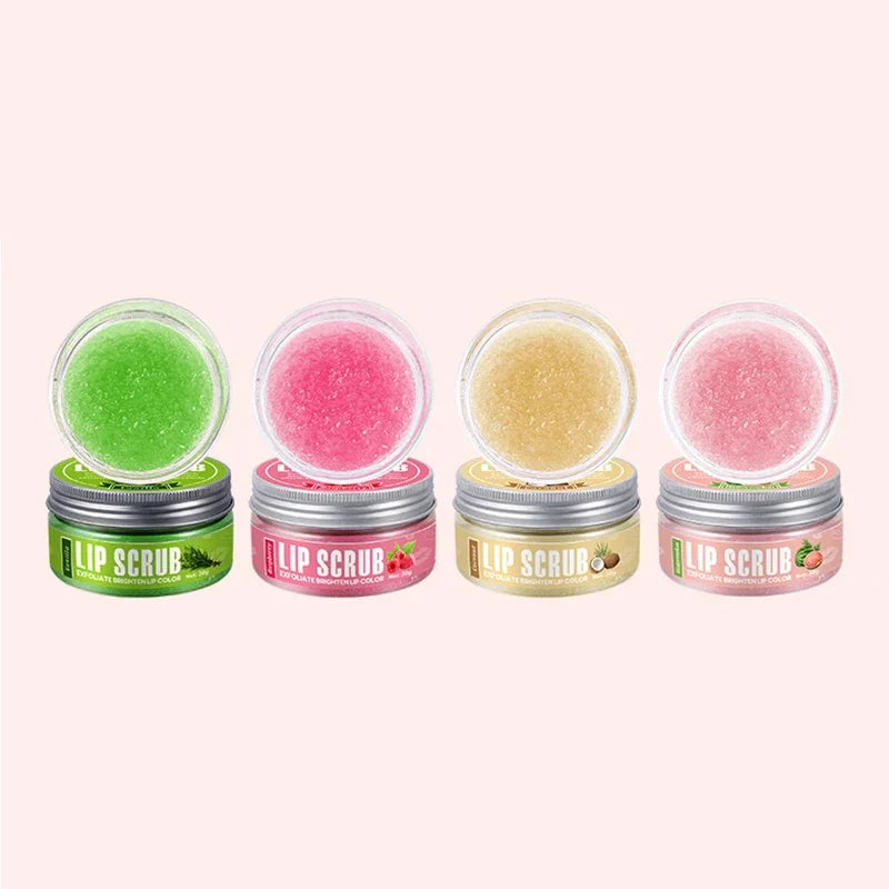 Dual Effect Lips Scrub Mask Fruit Flavor Lip Scrub Moisturizing Nourishing Exfoliating Dead Skin Makeup Reduce Lips Fine Lines