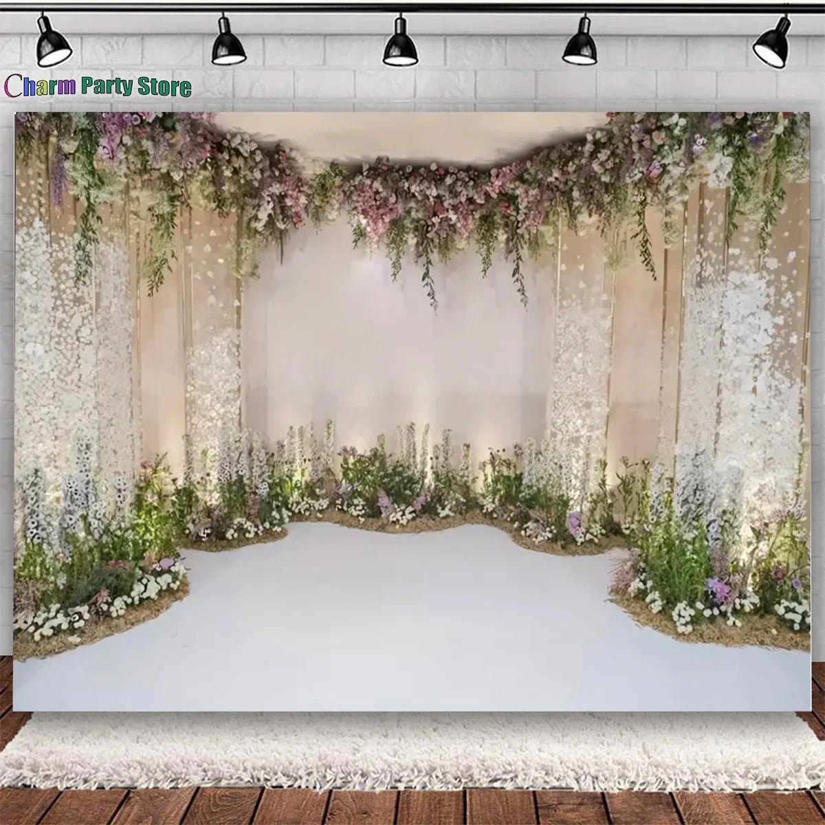 Charm Wedding Backdrop Palace Room Window Curtain Flower Theme Adult Birthday Party Pregnant Portrait Decor Background Photo kid