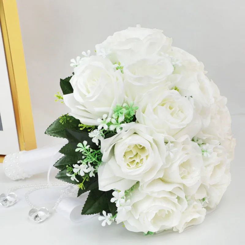 Wedding Romantic Bouquet Love Crystal pendant Hand Bouquet Bride for Wedding Decoration Valentine's Day Confession Party Church