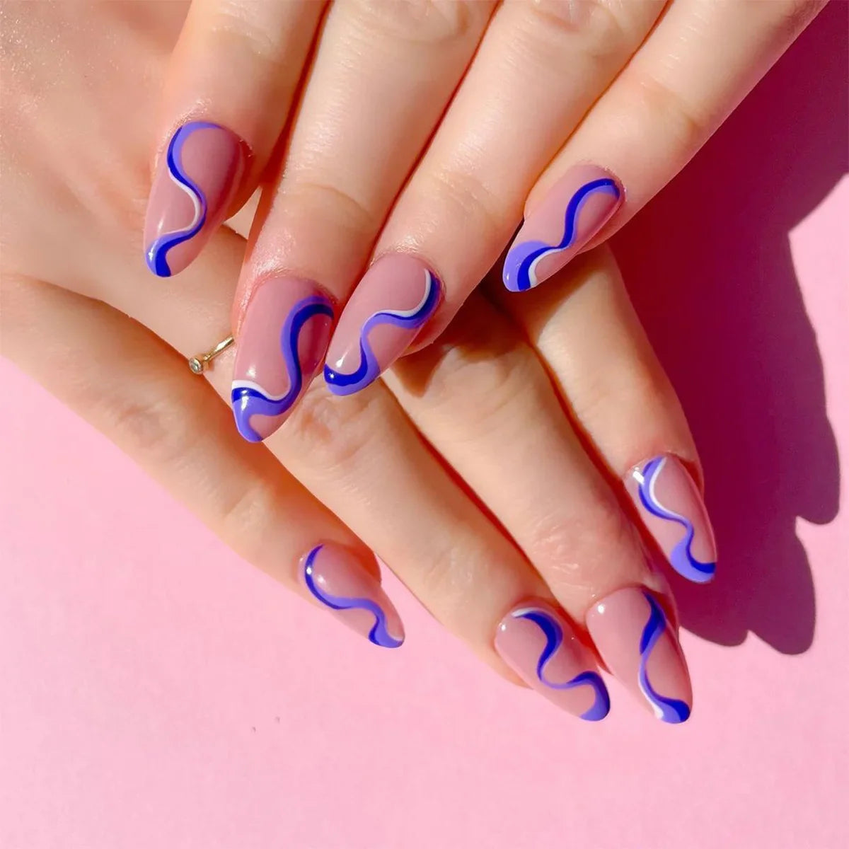 Glamorous Black Almond Stiletto Nails-56