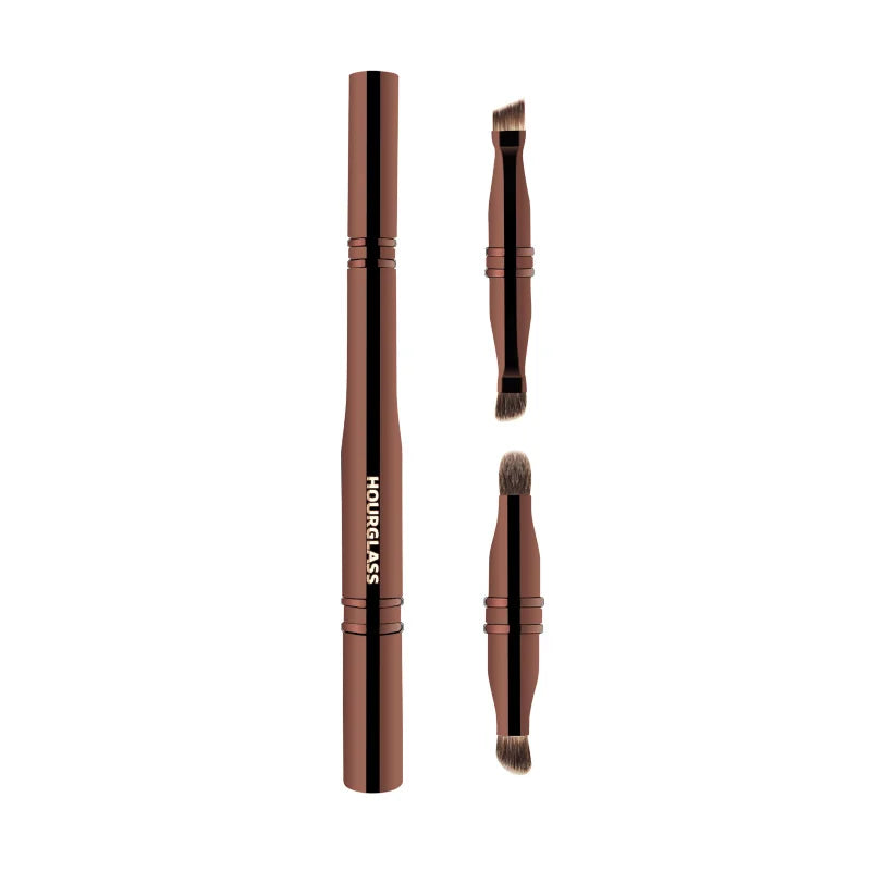 Hourglass Multifunctional Makeup Brush, Four Head Eye Brush for Eyeshadow, Eyeliner, Eyebrows