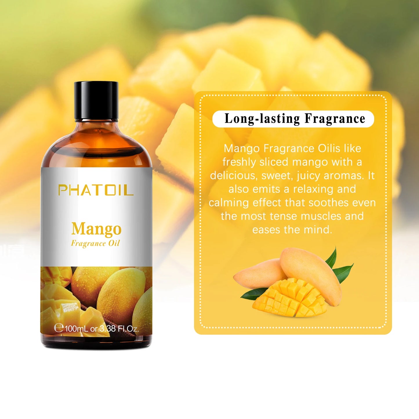 PHATOIL 100ml Aromatherapy Fragrance Oil Coconut & Vanilla Strawberry Cherry Lemon 1/2/3pcs Aroma Oil For Diffuser Candle Making