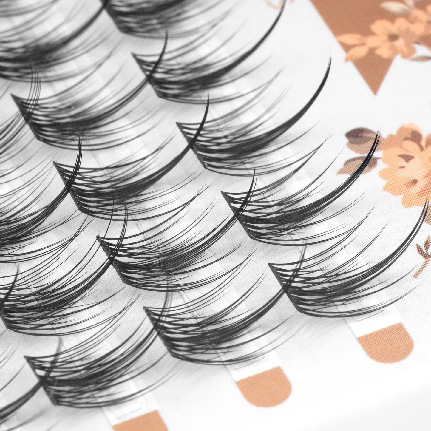 ETVITE DIY Clusters Eyelash Extension Dovetail Segmented Lashes 48 Volume Natural Segmented Eyelashes Bundles