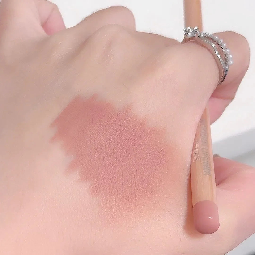 Bean Paste Pink Lip Liner Pen Professional Lip Liner Pencil Velvet Matte Lip Non-stick Cup Nude Lipstick Pen Contour Line Makeup