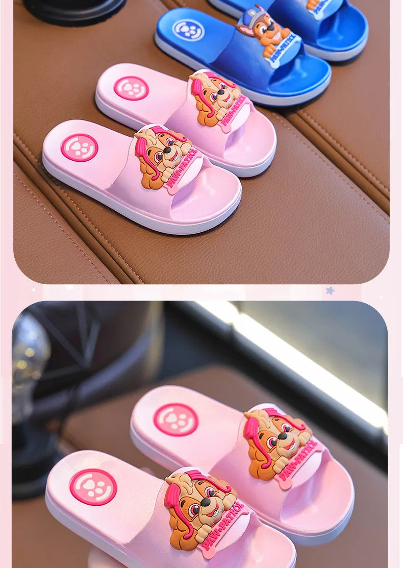 Authentic PAW PATROL Children's Slippers Boys Girls Summer Non-slip Beach Shoes Indoor Bathroom Slippers