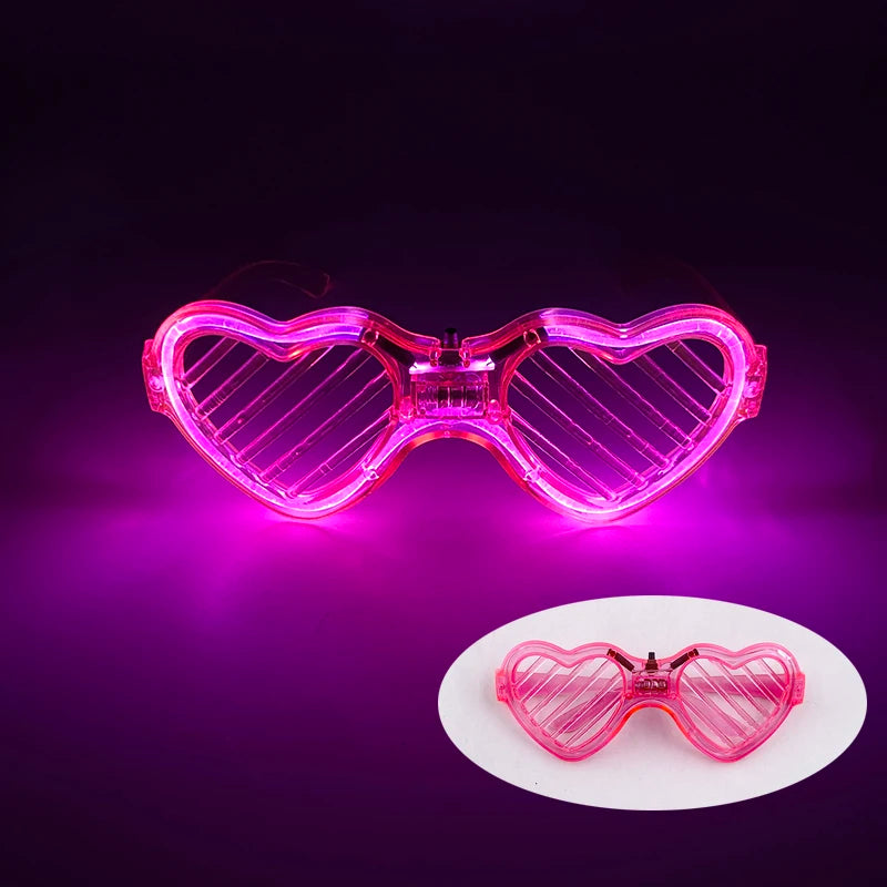 LED Just Married Glasses Wedding Bride To Be Surprise Gift Couple Glasses Souvenirs Glowing Heart Glasses Married Sunglasses