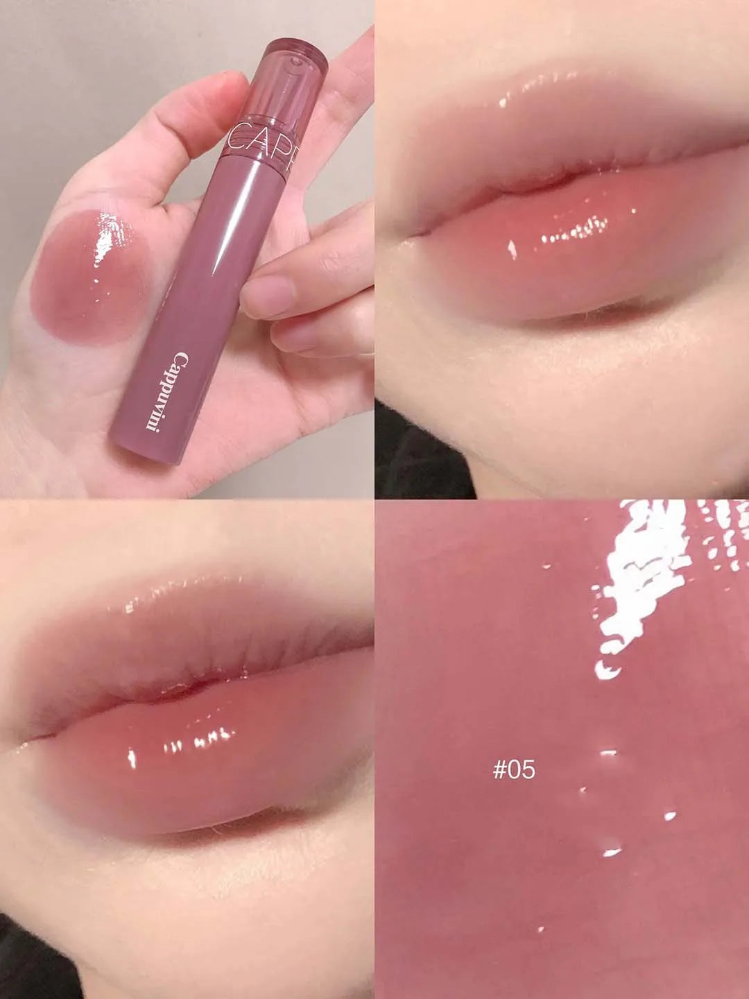 Soft Candy Jelly Mirror Lip Glaze Water Gloss Juice Lip Gloss Long Lasting Moisturizer Water Light Lipstick Waterproof Cosmetics