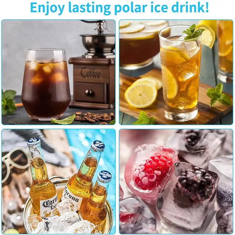 14 Grids Fruit Ice Maker with Removable Ice Cube Trays Reusable Silicone Ice cube Mold  Lids Kitchen Tools Freezer Summer Mould