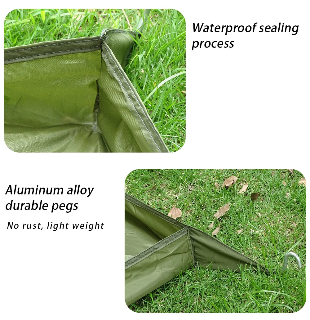 Ultralight Tent Footprint Bathtub 3D Picnic Mat Outdoor Camping Waterproof Ground Sheet 2.1x1.2