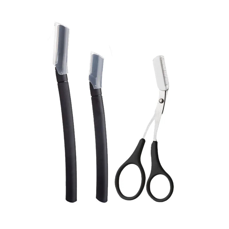 Karsyngirl 2/3Pcs Women Eyebrow Trimmer Women Facial Epilator Eyebrow Hair Remover Stainless Steel Eyebrow Razor Beauty Tools