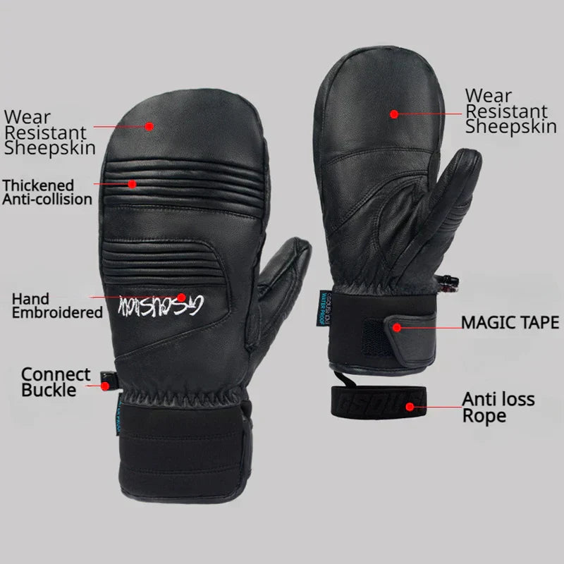 Adult Waterproof Windproof Skiing Gloves-1