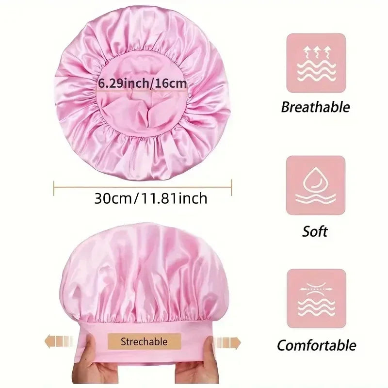 No Heat Hair Curler And Satin Sleeping Cap Set Heatless Hair Curling Headband Hair Claw Clip Hairs Rings Soft Sleeping Hat Salon