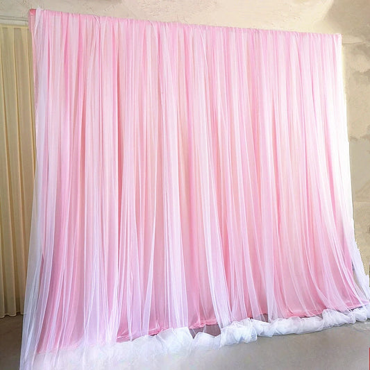 Backdrop Curtains for Parties, Sheer Backdrop Curtain Wedding Photo Backdrop Drapes for Baby Shower Photography Birthday Party