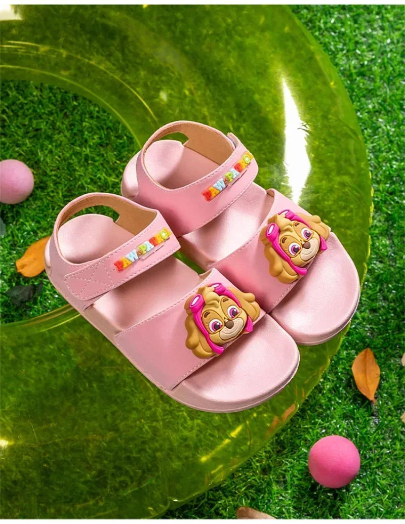 PAW PATROLs Anime Cartoon Sandals Outdoor Comfortable Non-slip Breathable Sandals Heel Strap Shoes for Boys and Girls Gift Toy