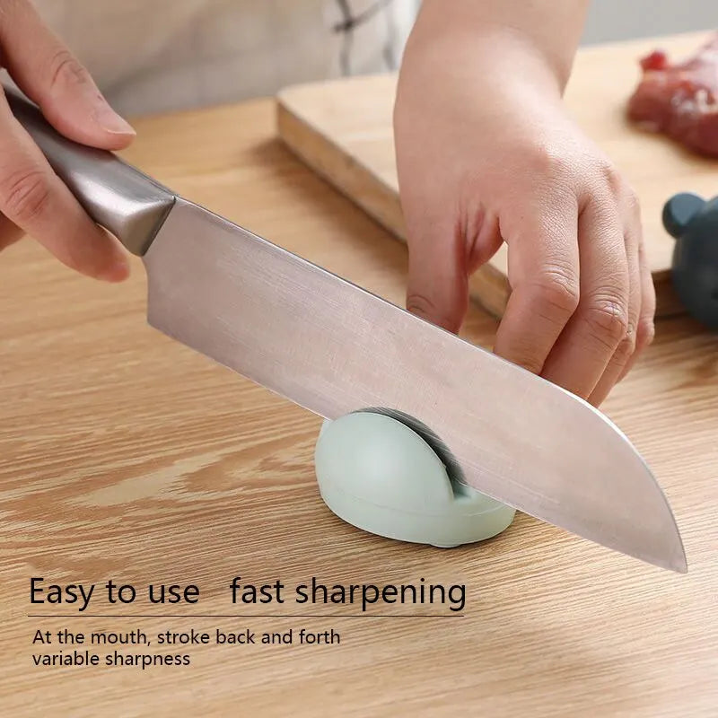 Kitchen Household Sharpener Kitchen Knife Blade Outdoor Mini Portable Multifunction Sharpening Stone Cartoon Ear Frog Shaped