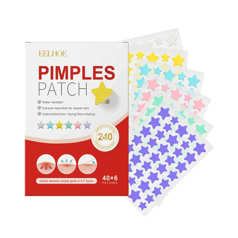 240pcs Star Acne Patches Invisible Pimple Cover for Face Oil Control Spot Treatment